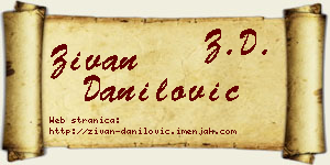 Živan Danilović vizit kartica